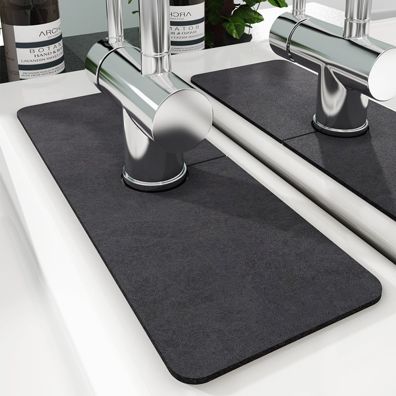 Diatomite Faucet Absorbent Pad — Anti-Slip, Quick-Dry Sink Mat