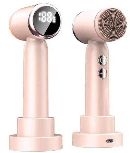 6-in-1 Ultrasonic Electric Face Cleansing Brush — Hot & Cold Compress