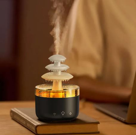 Cloud Rain Air Humidifier — 2-in-1 Diffuser with White Noise & Mood Light