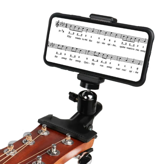 Guitar Phone Clip Stand — Hands-Free Streaming & Recording