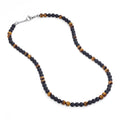GAVU Matte Onyx & Tiger Eye Beaded Necklace — Men’s Crystal Necklace