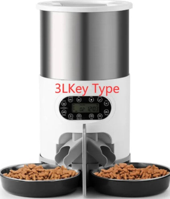 Automatic Pet Feeder — Dual Meal Dispenser with Voice Recording