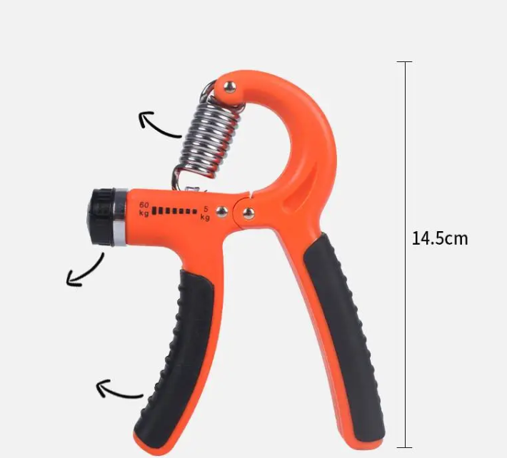 Adjustable Grip Strengthener with Rep Counter — TPR & Metal Spring