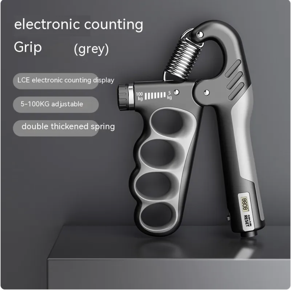 Adjustable Electronic Grip Strengthener — Built-In Counter for Men & Women