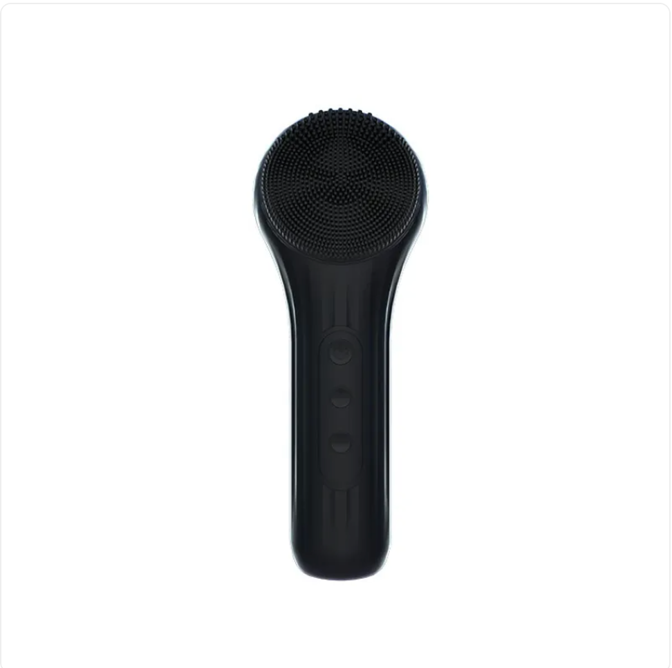 Electric Silicone Face Cleansing Brush — Ultrasonic Vibration & Warm Compress