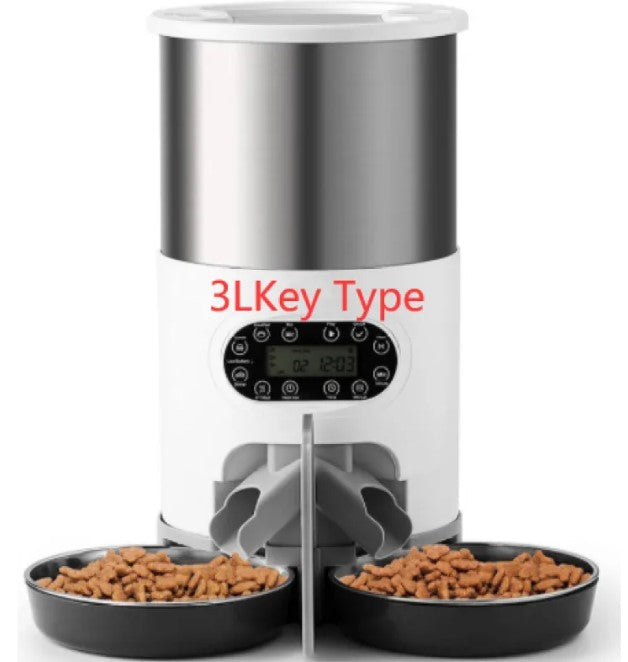 Automatic Pet Feeder — Dual Meal Dispenser with Voice Recording