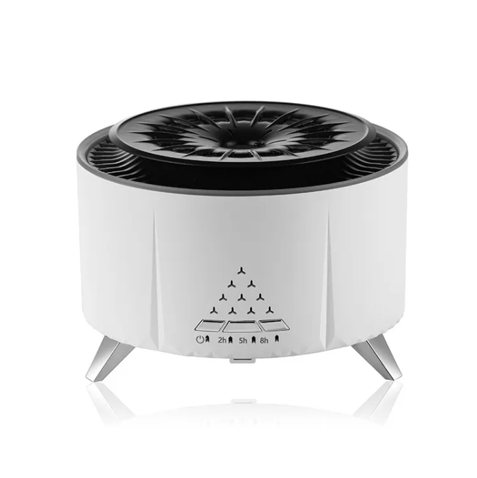 Flame Glow Aroma Diffuser — White Noise Humidifier with Flame Effect