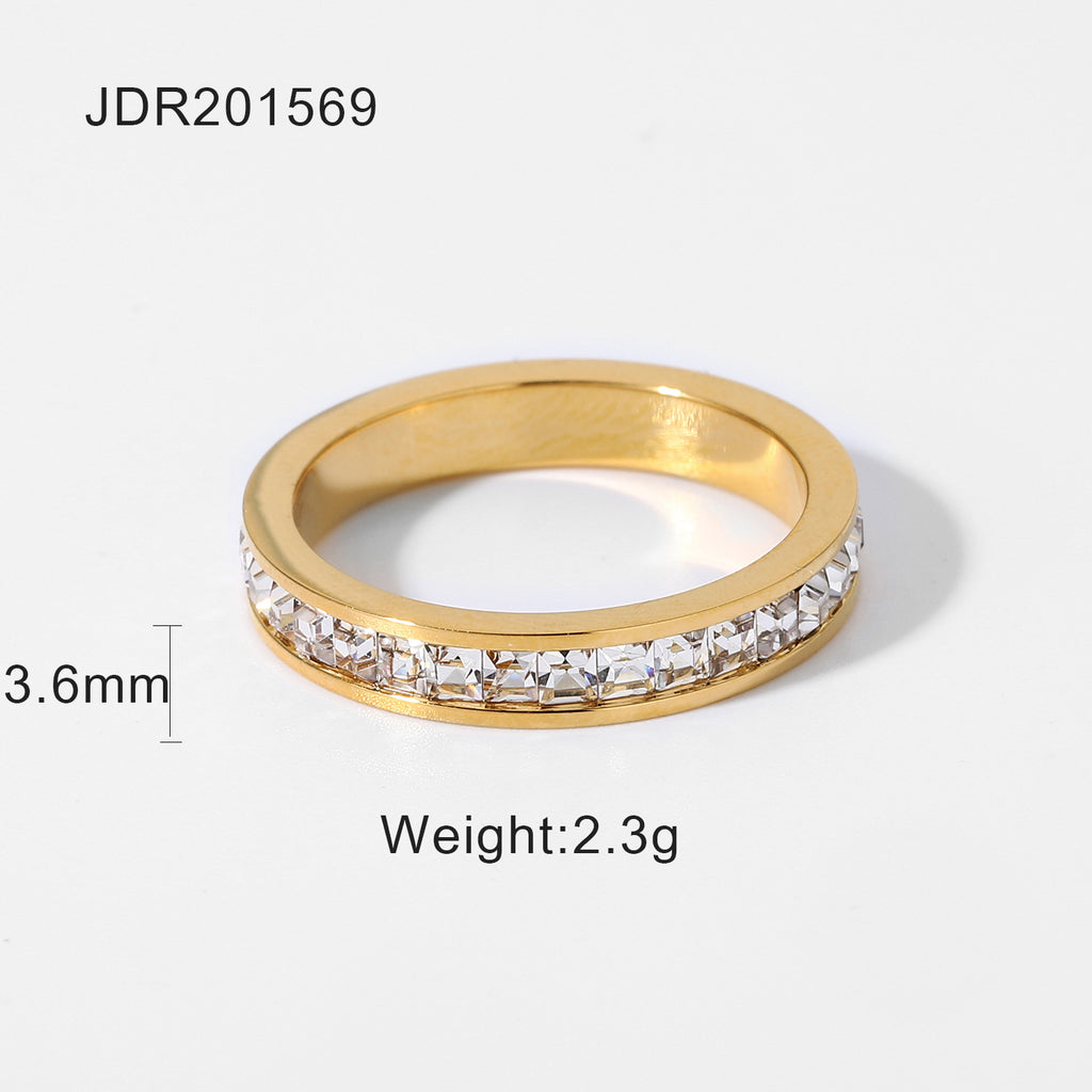 Alleria Geometric Ring — Stainless Steel in Gold, Steel & Rose Gold