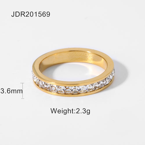 Alleria Geometric Ring — Stainless Steel in Gold, Steel & Rose Gold