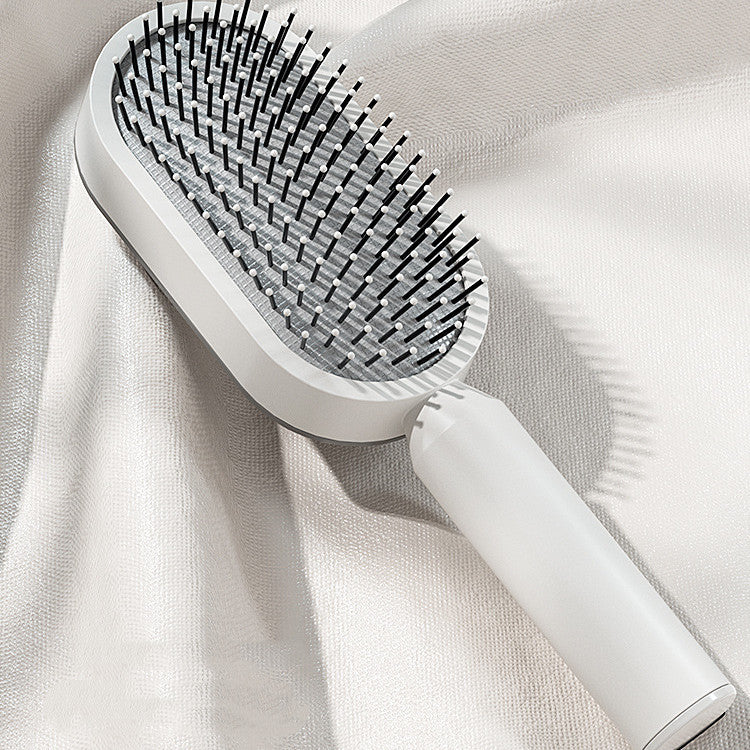 Self-Cleaning Hair Brush — Airbag Massage, Anti-Static | For All Hair Types
