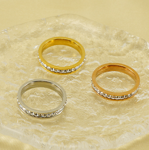 Alleria Geometric Ring — Stainless Steel in Gold, Steel & Rose Gold