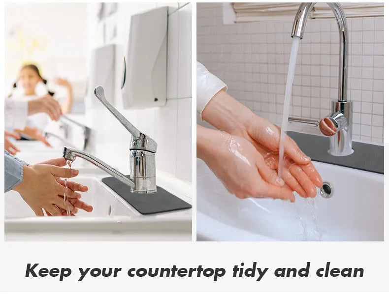 Diatomite Faucet Absorbent Pad — Anti-Slip, Quick-Dry Sink Mat