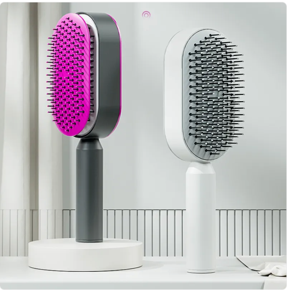 Women’s 3D Hair Growth Self-Cleaning Brush — Scalp Massage & Painless Combing