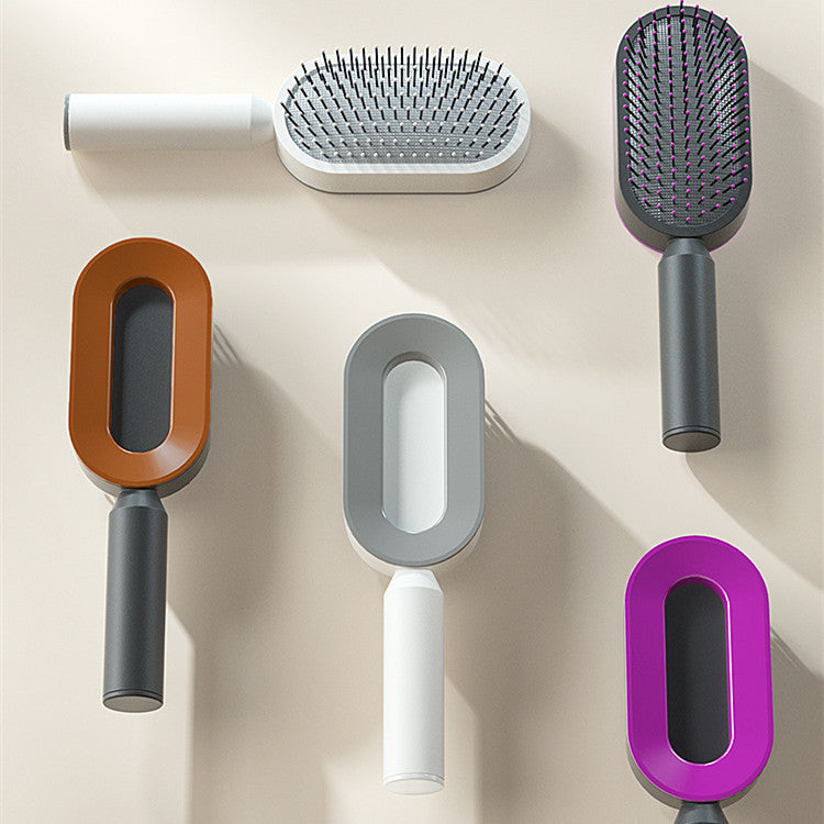 Self-Cleaning Hair Brush — Airbag Massage, Anti-Static | For All Hair Types