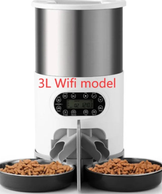 Automatic Pet Feeder — Dual Meal Dispenser with Voice Recording