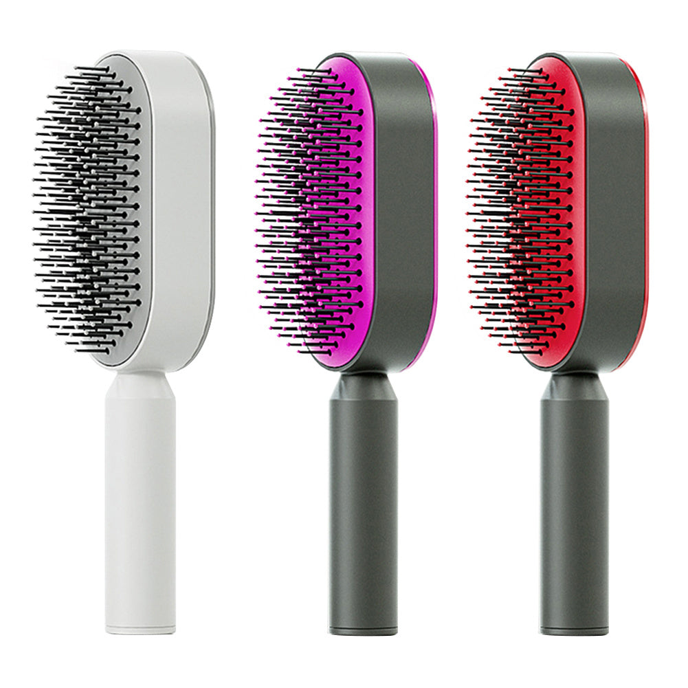 Self-Cleaning Hair Brush — Airbag Massage, Anti-Static | For All Hair Types