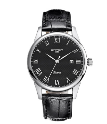 Fashionable Waterproof Couple Watches with Leather Strap