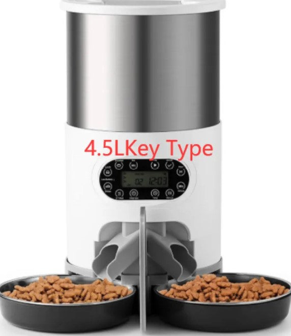 Automatic Pet Feeder — Dual Meal Dispenser with Voice Recording