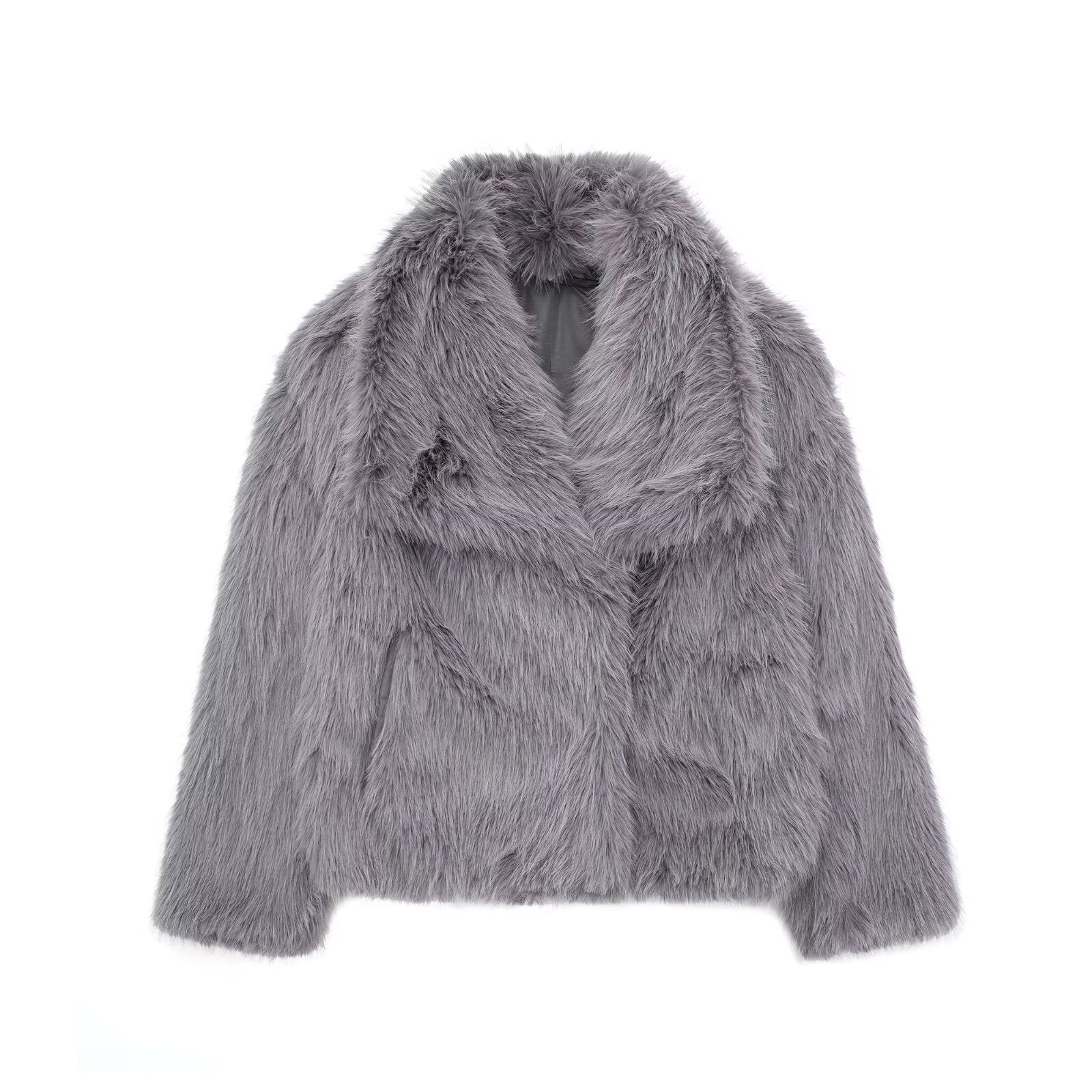 Women's Thickened Plush Lapel Coat — Warm Winter Outwear, 8 Colours