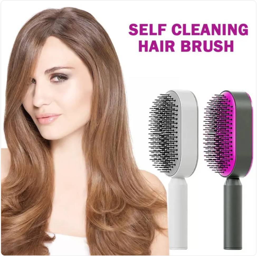 Women’s 3D Hair Growth Self-Cleaning Brush — Scalp Massage & Painless Combing