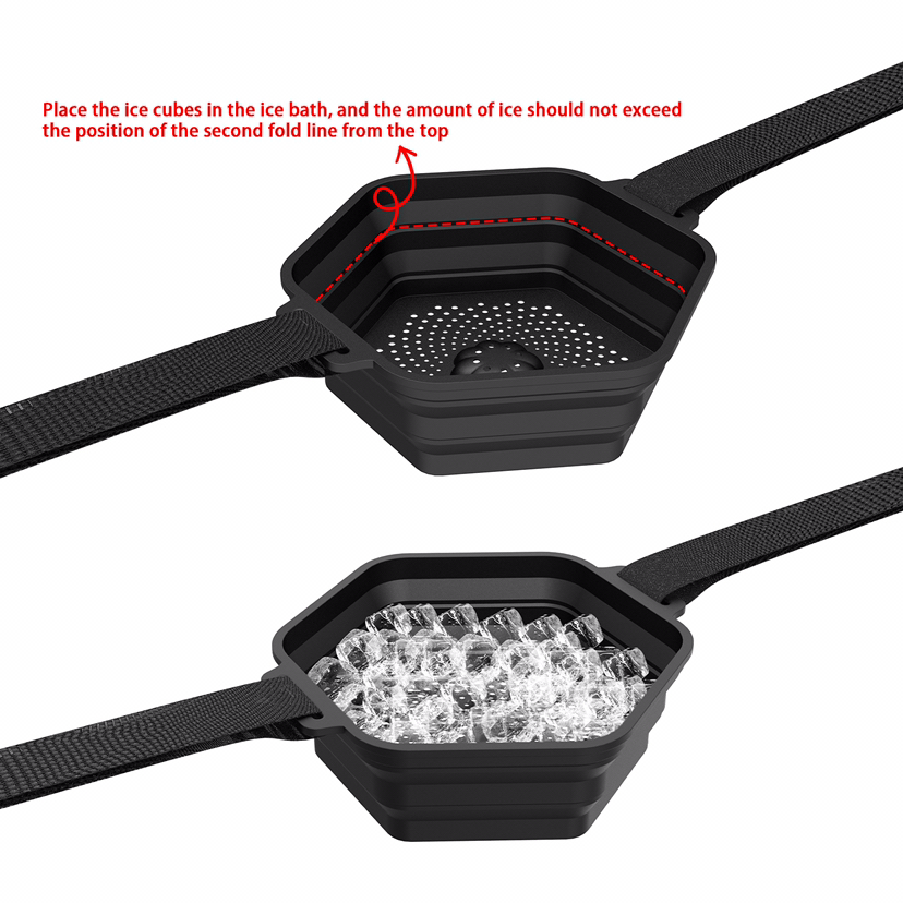 Foldable Silicone Ice Bath — Oversized Portable Shower Set for Adults