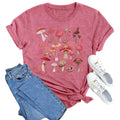 MAIHUN Mushroom Graphic T-Shirt — Vintage Retro, Women's, Pink