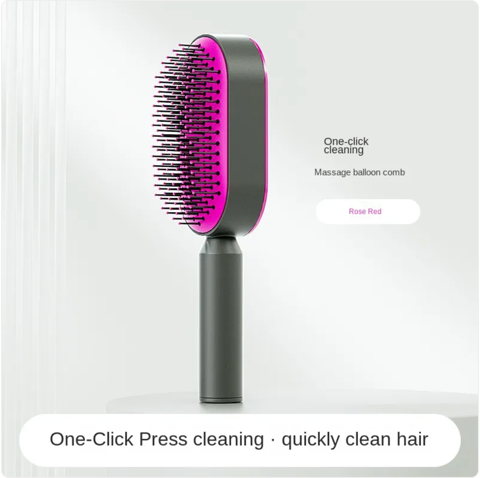 Women’s 3D Hair Growth Self-Cleaning Brush — Scalp Massage & Painless Combing