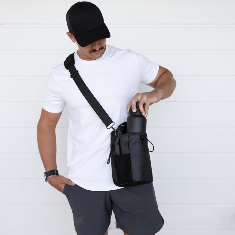 Magnetic Water Bottle Bag — Waterproof Canvas Carrier for Indoor Sports