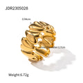 Elena Heart Geometric Ring — Stainless Steel, Electroplated