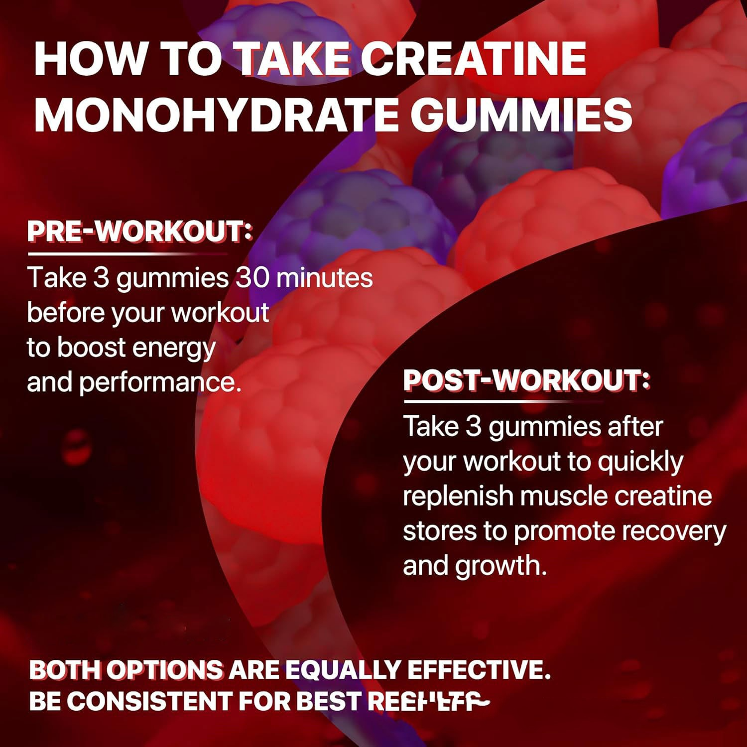 Muscle Boost Creatine Gummies — Energy, Endurance & Recovery, 120 Pieces