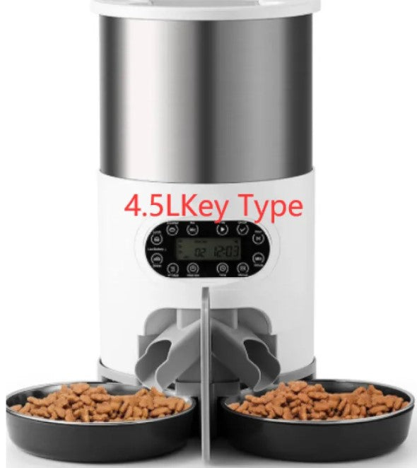 Automatic Pet Feeder — Dual Meal Dispenser with Voice Recording