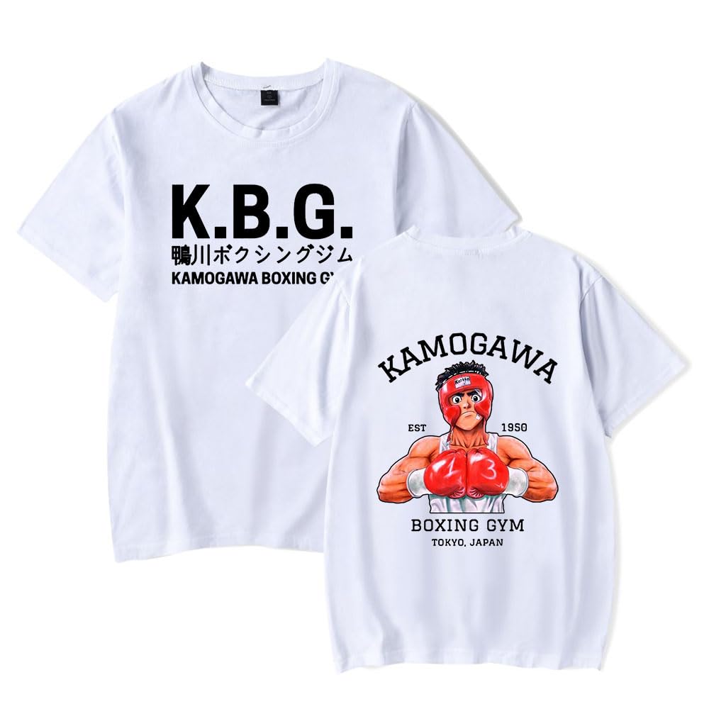 Anime Hajime No Ippo Merch Kamogawa Boxing Gym Tshirt Makunouchi Takamura Tshirt Men/Women Top (Small2)