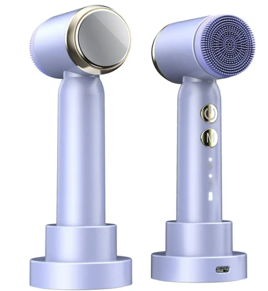 6-in-1 Ultrasonic Electric Face Cleansing Brush — Hot & Cold Compress