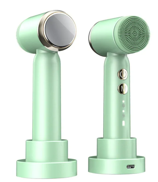 6-in-1 Ultrasonic Electric Face Cleansing Brush — Hot & Cold Compress