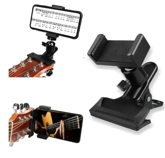 Guitar Phone Clip Stand — Hands-Free Streaming & Recording