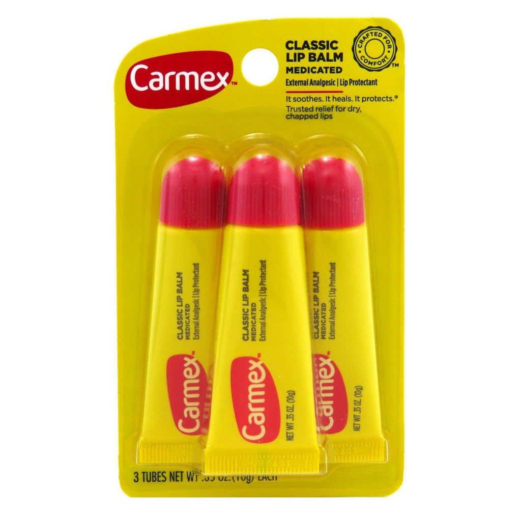 Carmex Classic Medicated Lip Balm Tubes — Pack of 12
