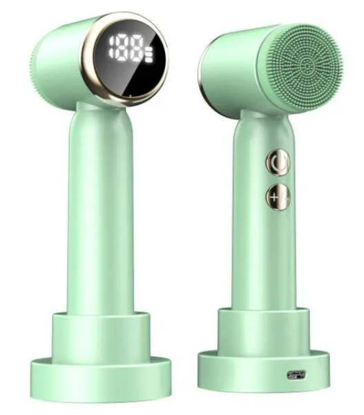 6-in-1 Ultrasonic Electric Face Cleansing Brush — Hot & Cold Compress