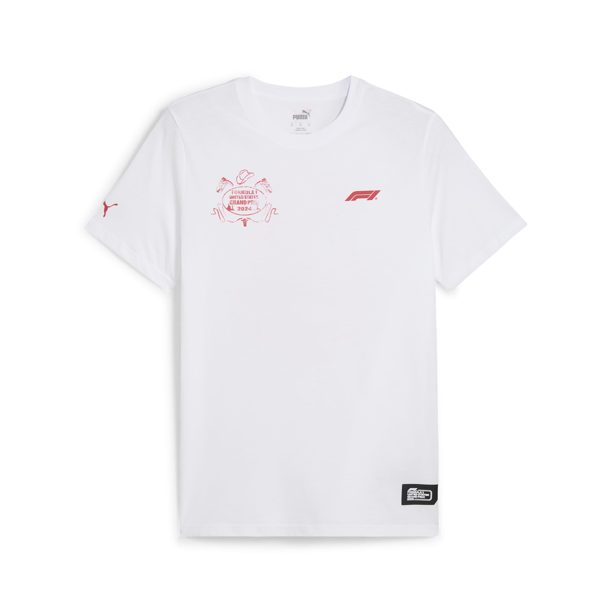 PUMA Formula 1 2024 Austin Tshirt - White - Medium - 100% Cotton
