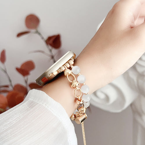 Cat's Eye Bead Wristband Strap — Gold, Silver & Rose Gold