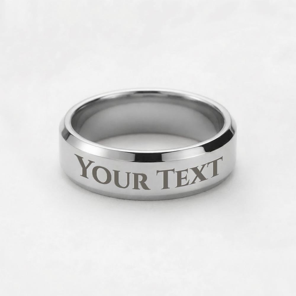 Stylish Custom Text Ring