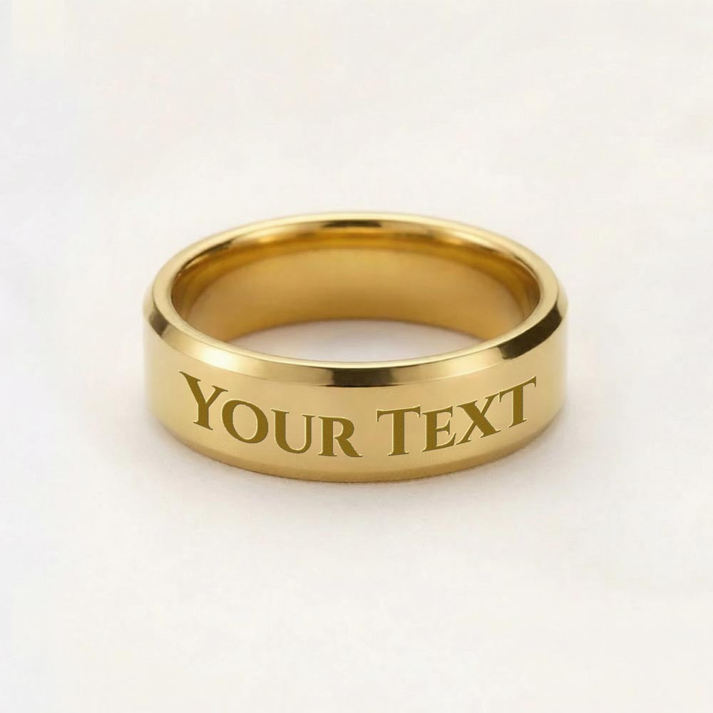 Stylish Custom Text Ring