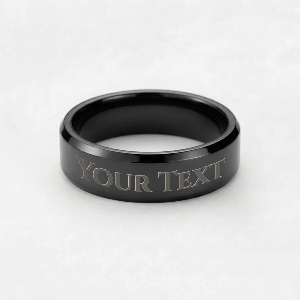 Stylish Custom Text Ring