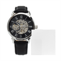 Men's Openwork Automatic Watch — Genuine Leather Strap, 3 ATM
