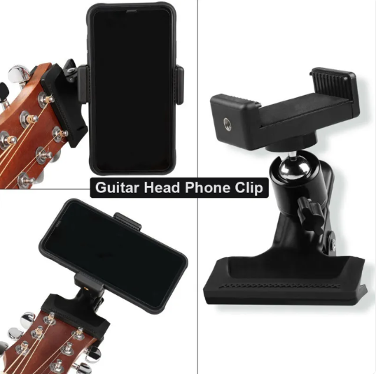 Guitar Phone Clip Stand — Hands-Free Streaming & Recording