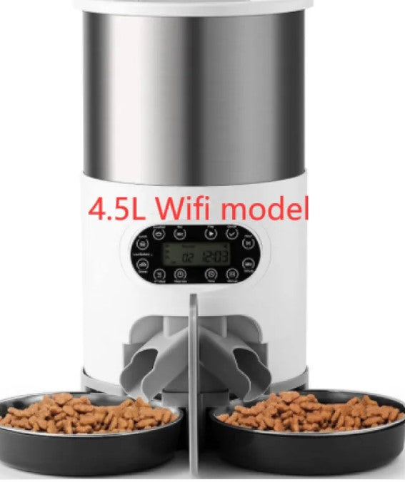 Automatic Pet Feeder — Dual Meal Dispenser with Voice Recording