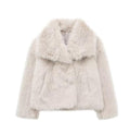 Women's Thickened Plush Lapel Coat — Warm Winter Outwear, 8 Colours