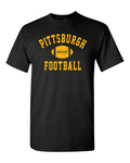 J2 Sport Pittsburg Football T-Shirt — Men & Women, Short Sleeve, Black