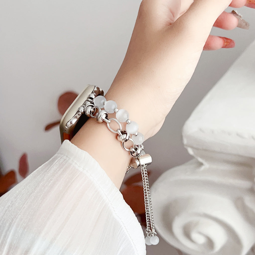 Cat's Eye Bead Wristband Strap — Gold, Silver & Rose Gold