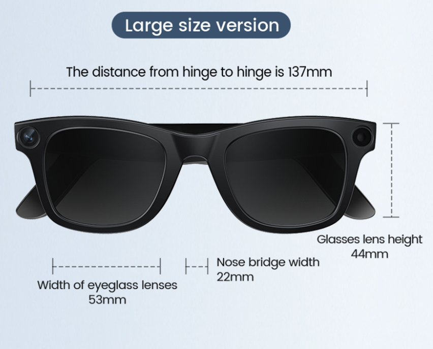 AI Camera Smart Glasses — HD Video, Voice Calls & Translation