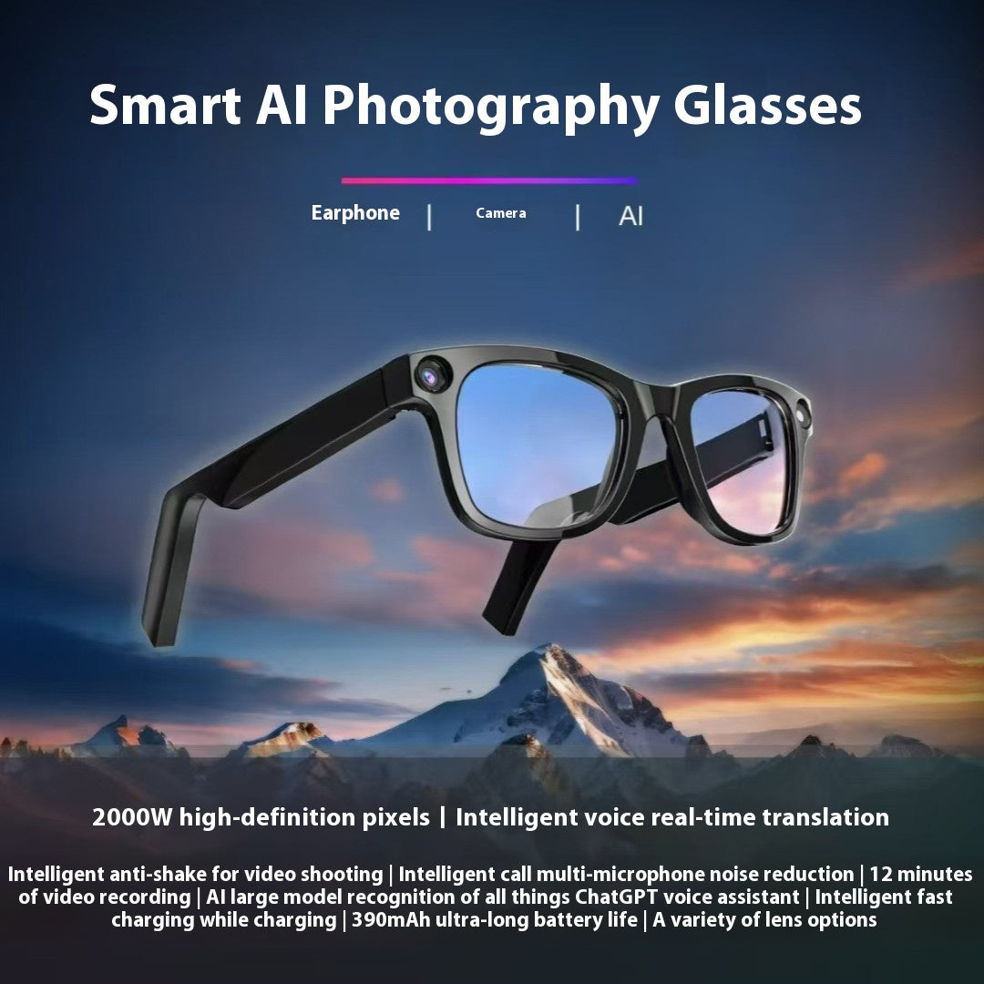AI Camera Smart Glasses — HD Video, Voice Calls & Translation